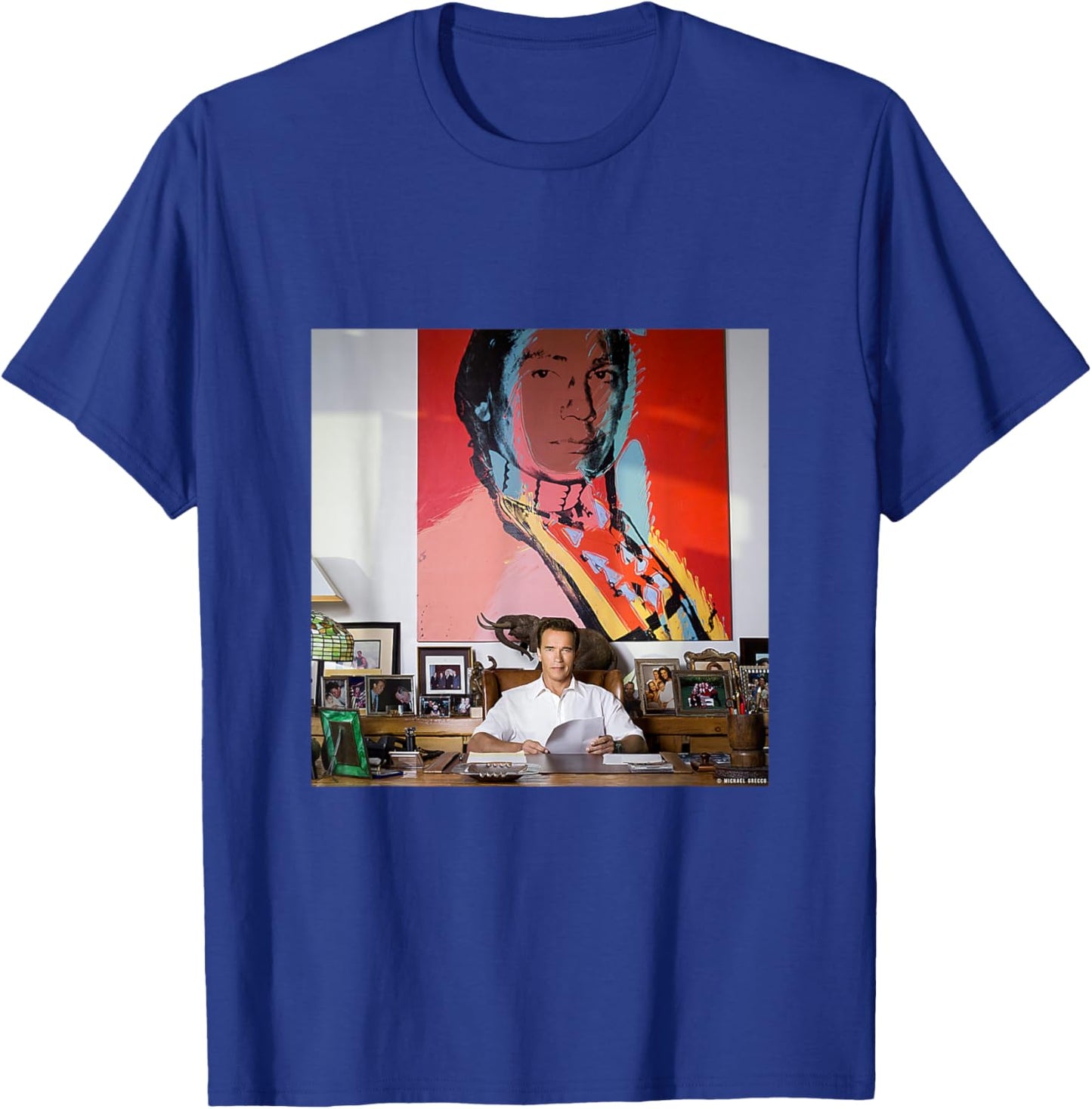 Arnold Schwarzenegger Actor Governor By Michael Grecco T-Shirt - T-Shirt | Royal