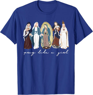 Catholic Saints Women Religious Men Women Kids T-Shirt - T-Shirt | Royal