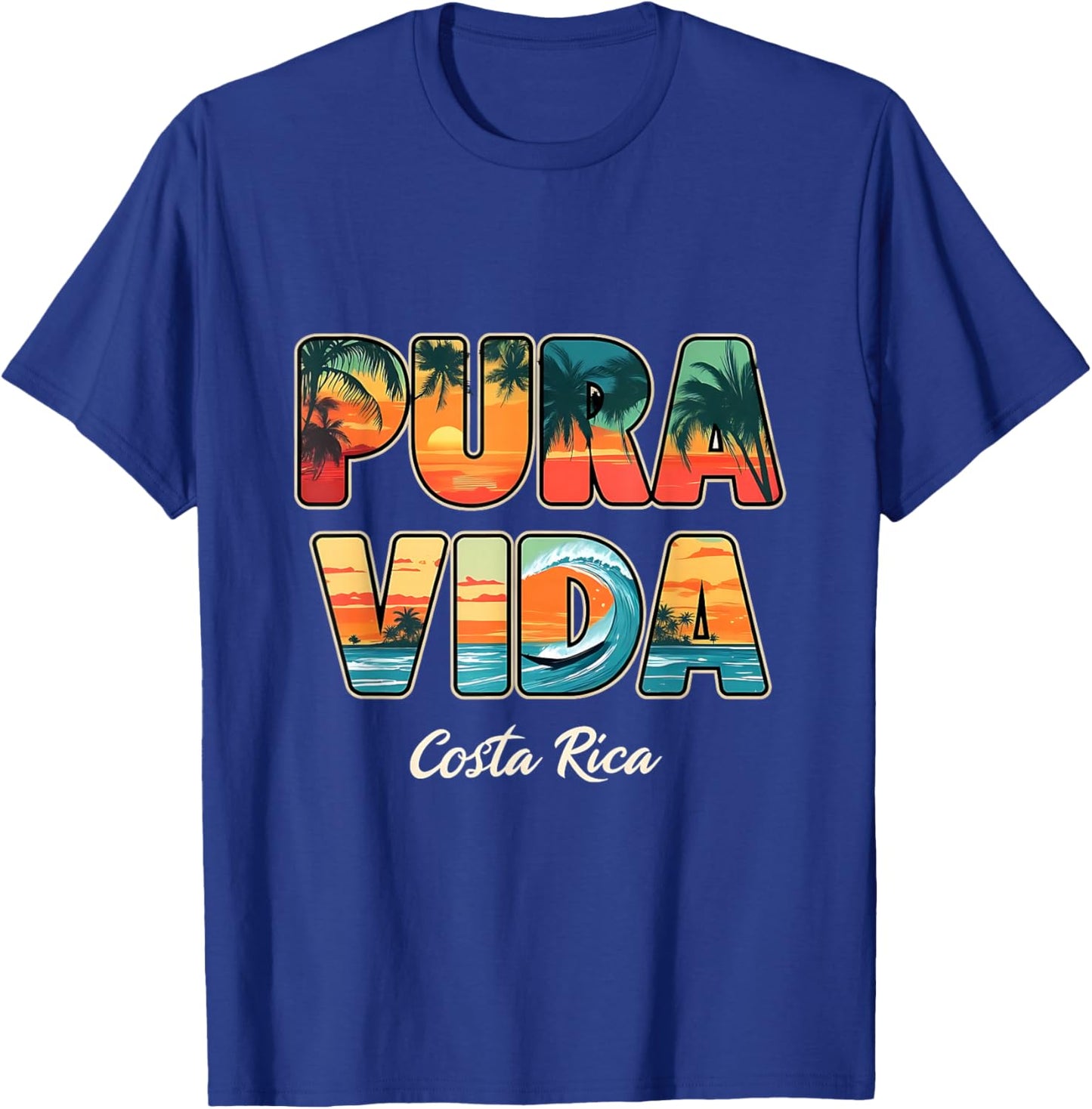 Pura Vida Souvenir 2026 Central America Travel Costa Rica T-Shirt - T-Shirt | Royal