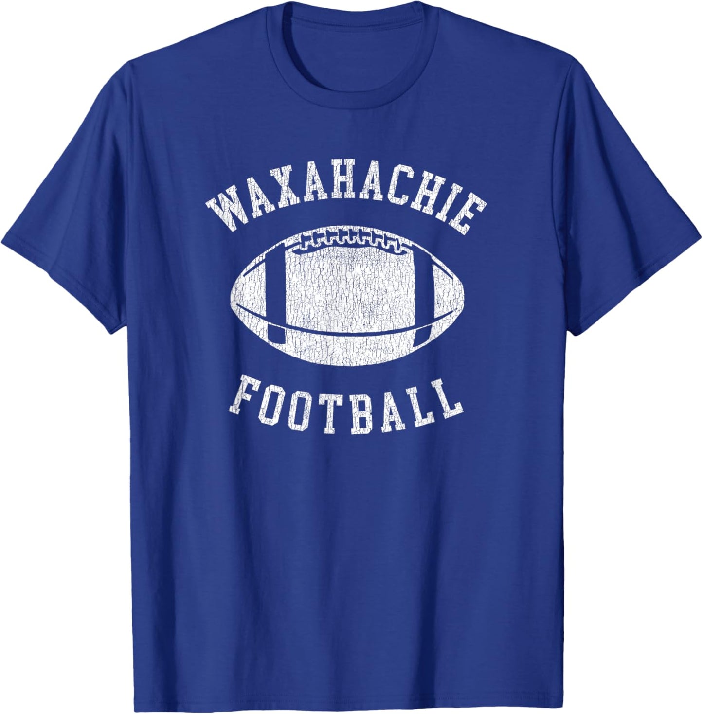Waxahachie Football Distressed Vintage 80's Throwback T-Shirt - T-Shirt | Royal