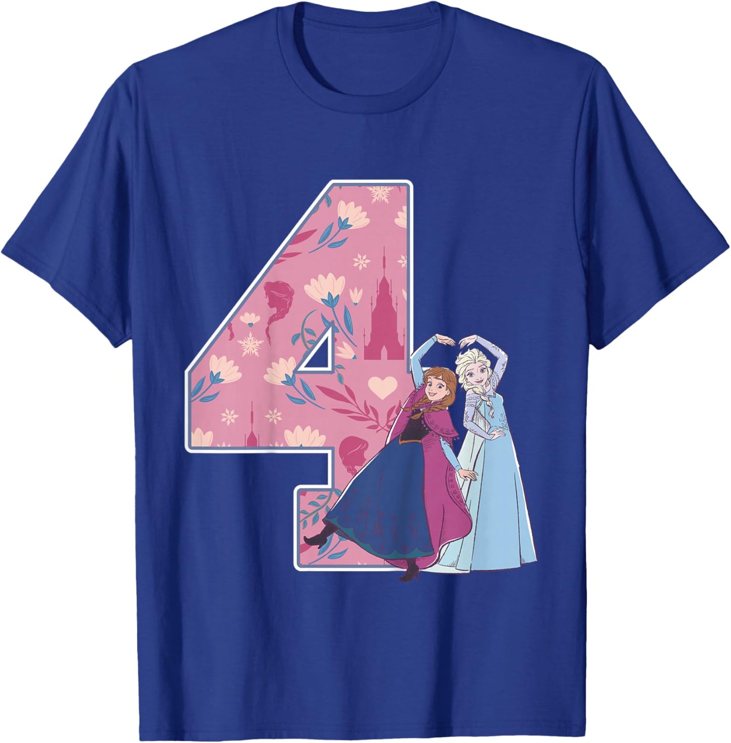 Frozen Sisters 4 Geburtstag T-Shirt - T-Shirt | Royal