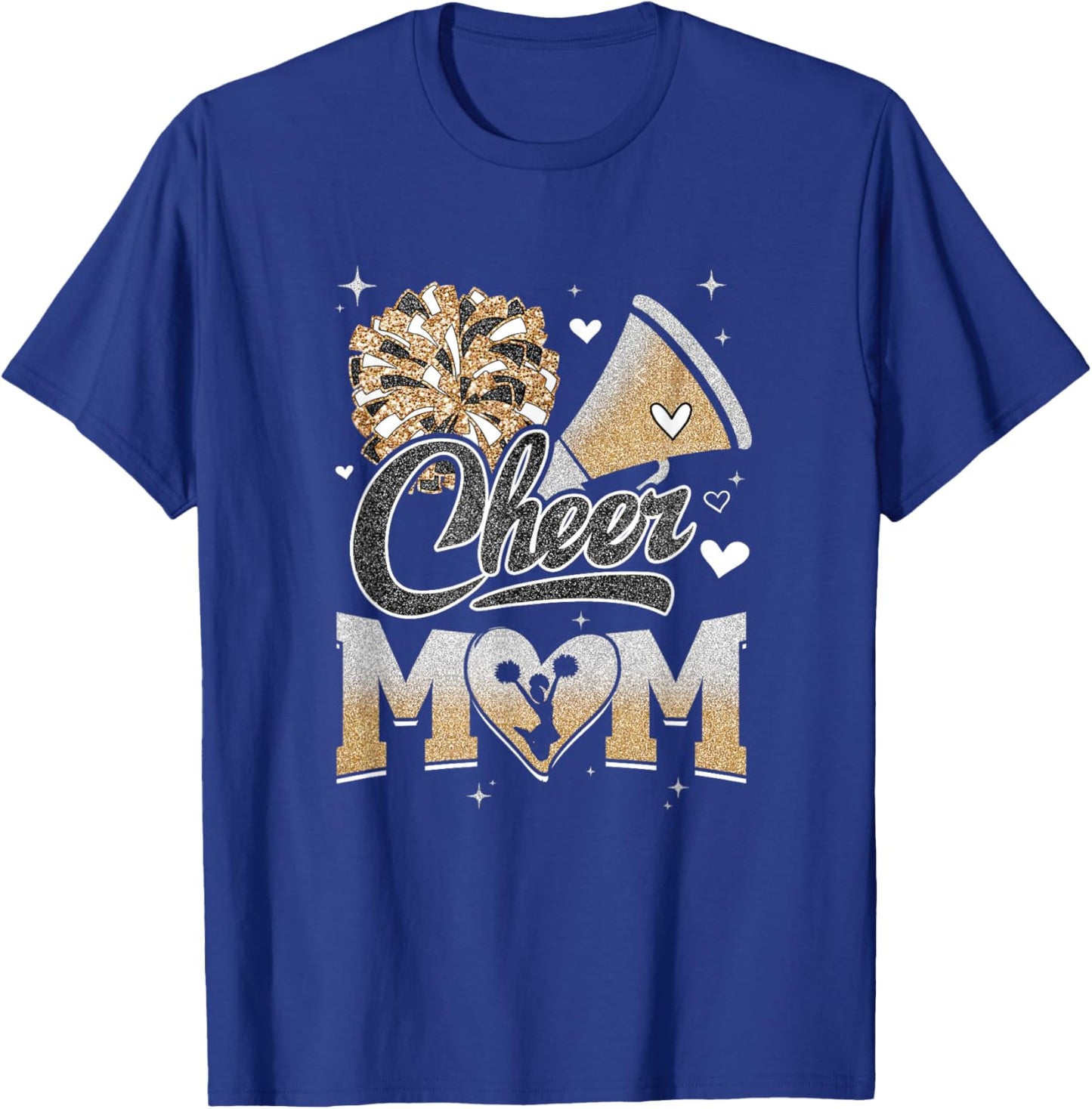 Cheer Mom Cheerleading Football Graphic T-Shirt - T-Shirt | Royal