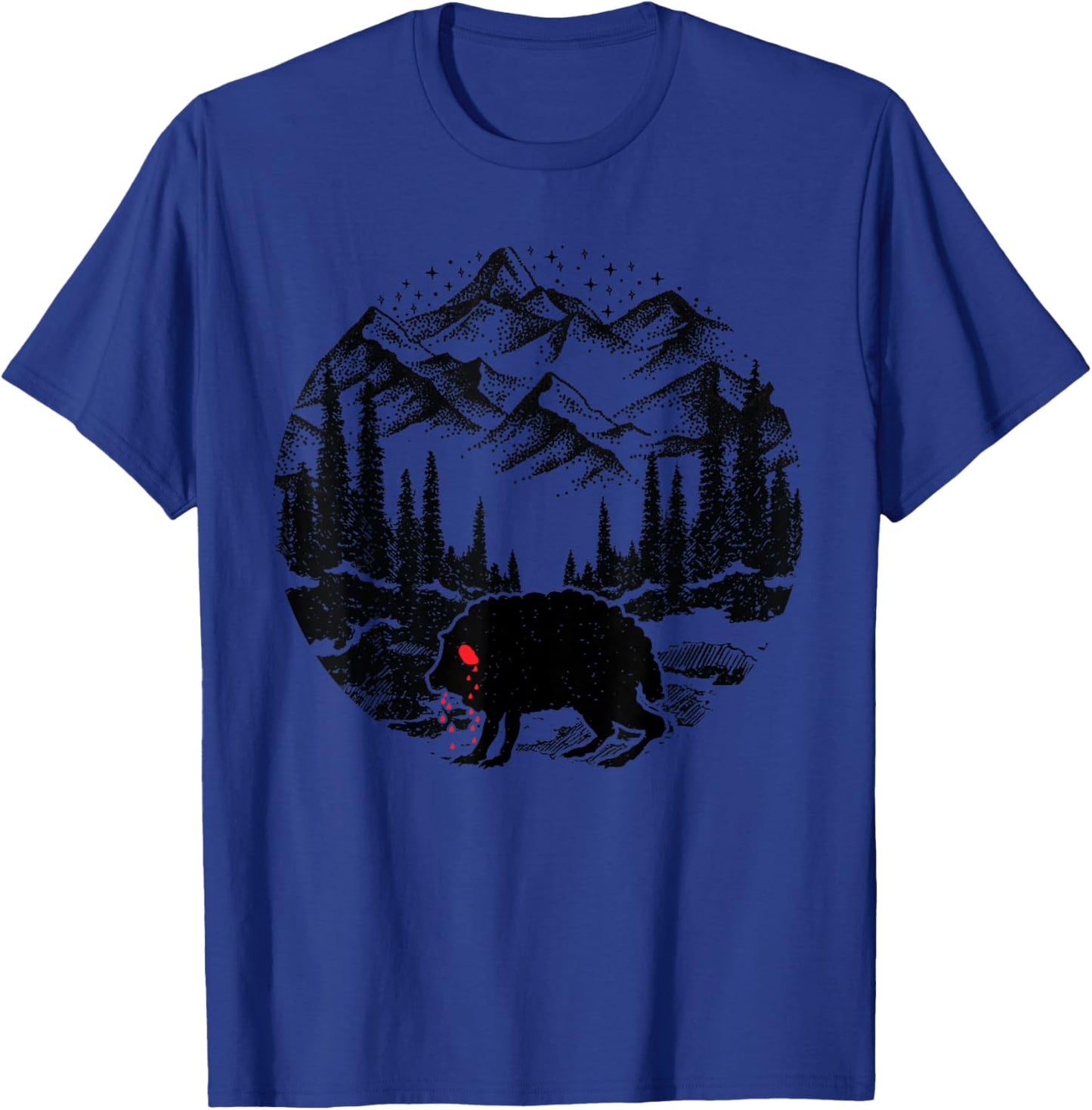 Funny Monster Squonk in Forest Folklore Cryptid Introvert T-Shirt - T-Shirt | Royal