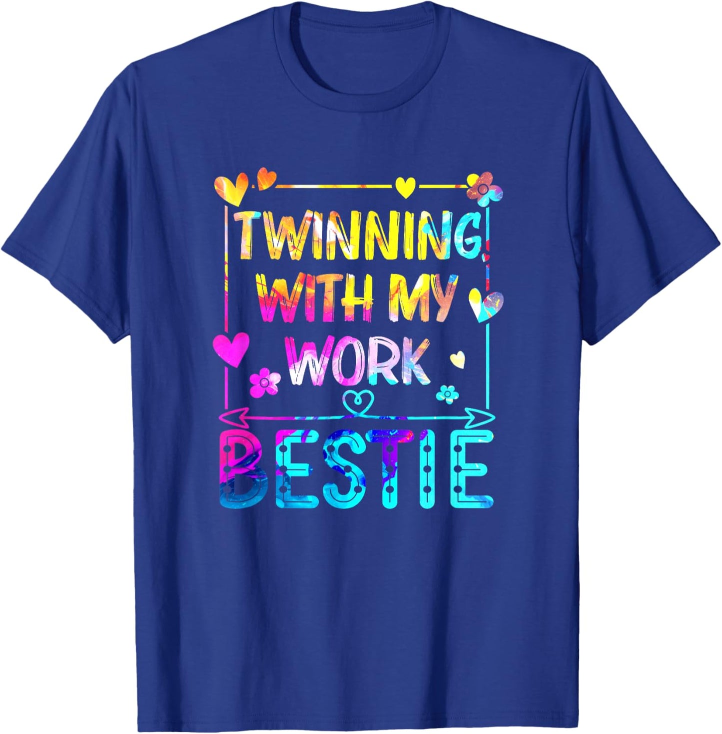 Twinning With My Work Bestie Best Friend Twin Day Week T-Shirt - T-Shirt | Royal