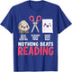Nothing Beats Reading Rock Paper Scissors Book Lover Library T-Shirt - T-Shirt | Royal