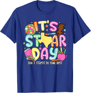 It's Star Day Don't Stress Do Your Best Testing Day Test Day T-Shirt - T-Shirt | Royal