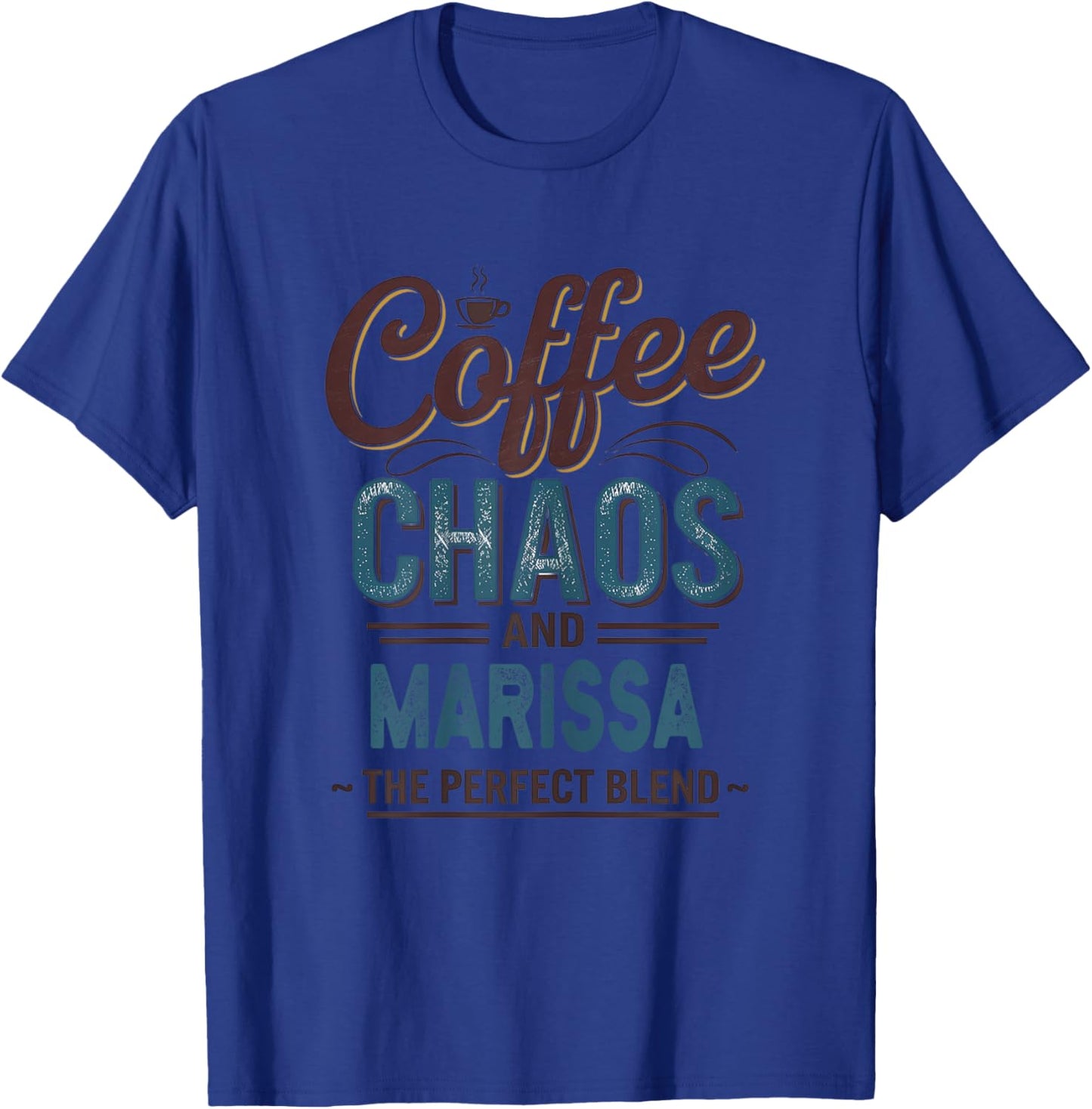 Marissa Personalized Cute Coffee Girls Marissa Name T-Shirt - T-Shirt | Royal