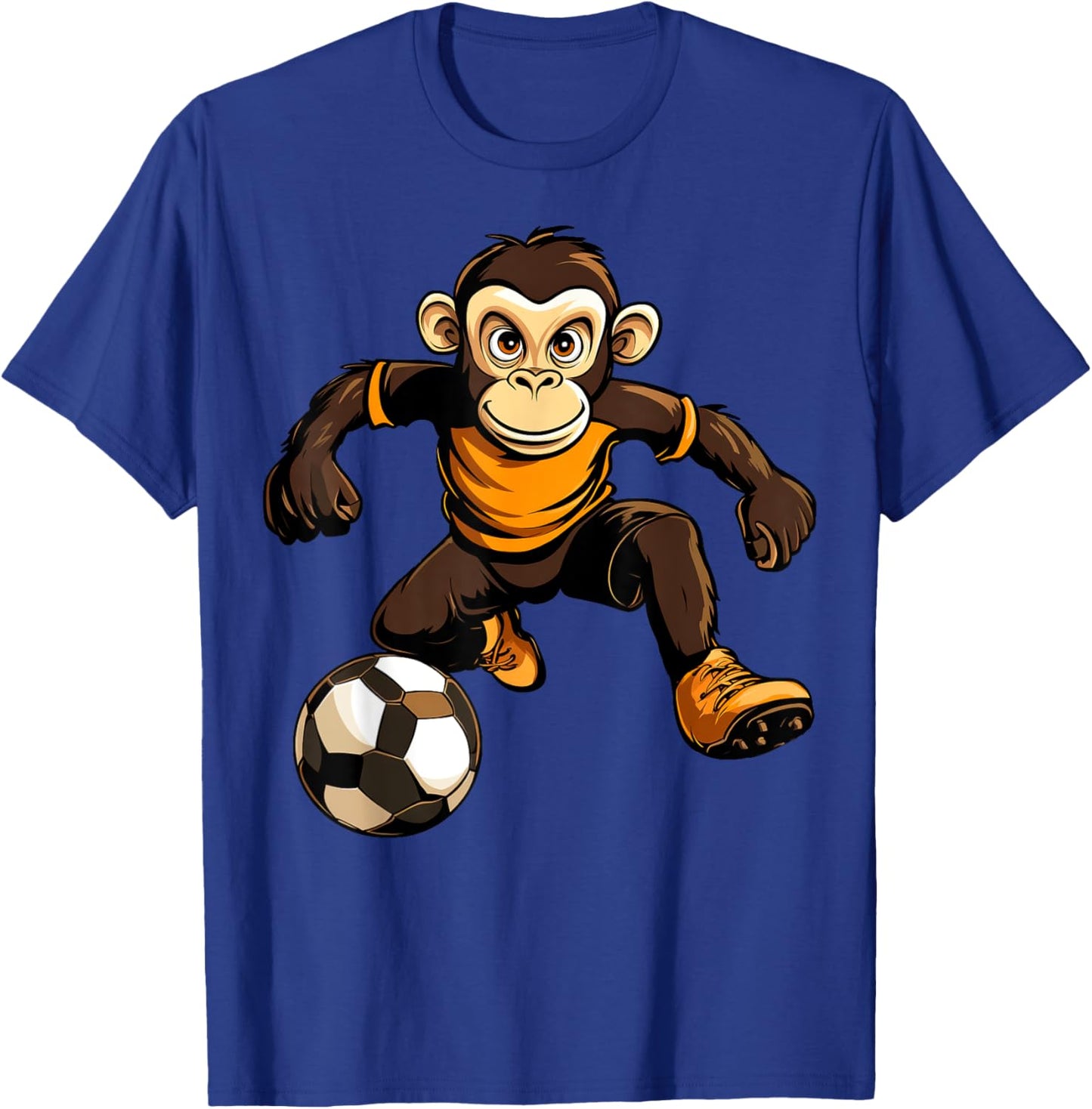 Monkey Soccer T-Shirt - T-Shirt | Royal