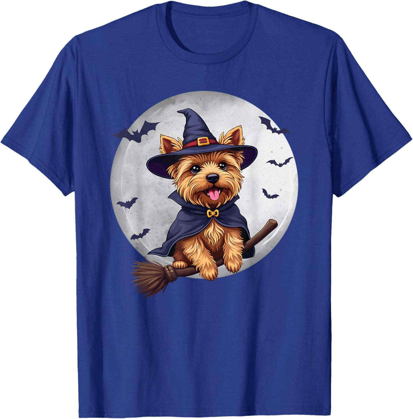 Yorkie Halloween, Yorkie Witch, Halloween Yorkie T-Shirt - T-Shirt | Royal