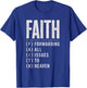 Faith Forwarding All Issues to Heaven Christian Religious T-Shirt - T-Shirt | Royal