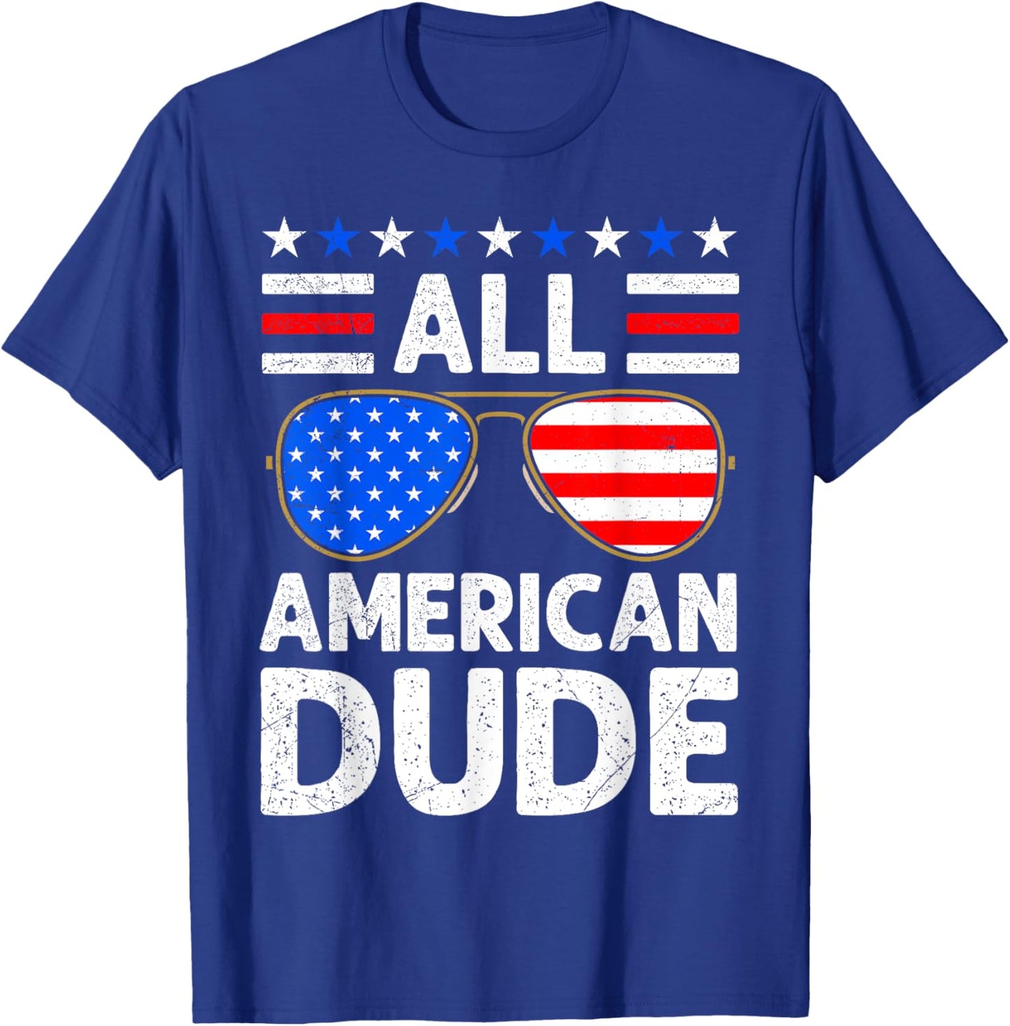 All American Boy Independence Day USA Party Dude Patriots T-Shirt - T-Shirt | Royal