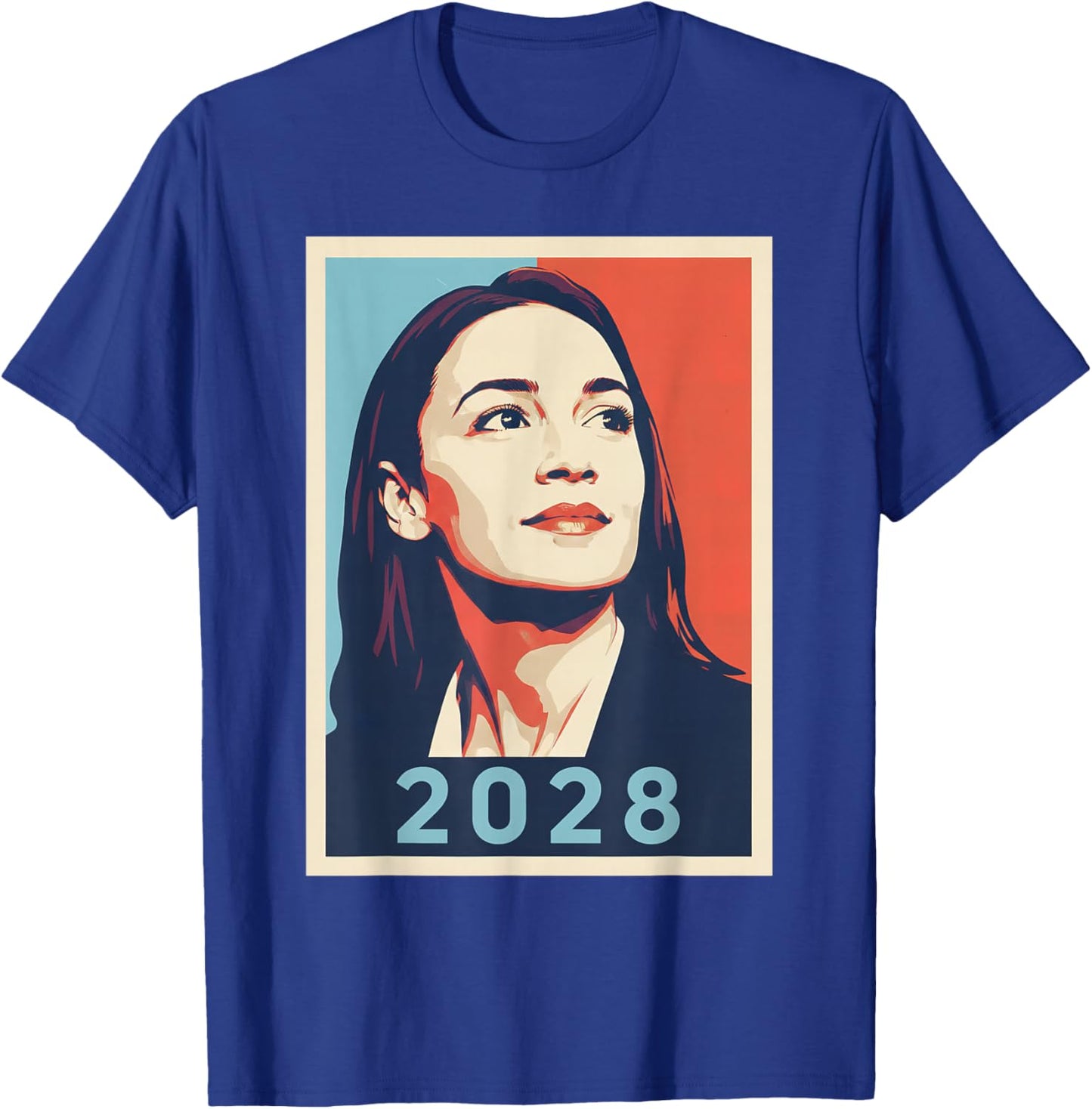 AOC Alexandria Ocasio Cortez 2028 for President Election T-Shirt - T-Shirt | Royal