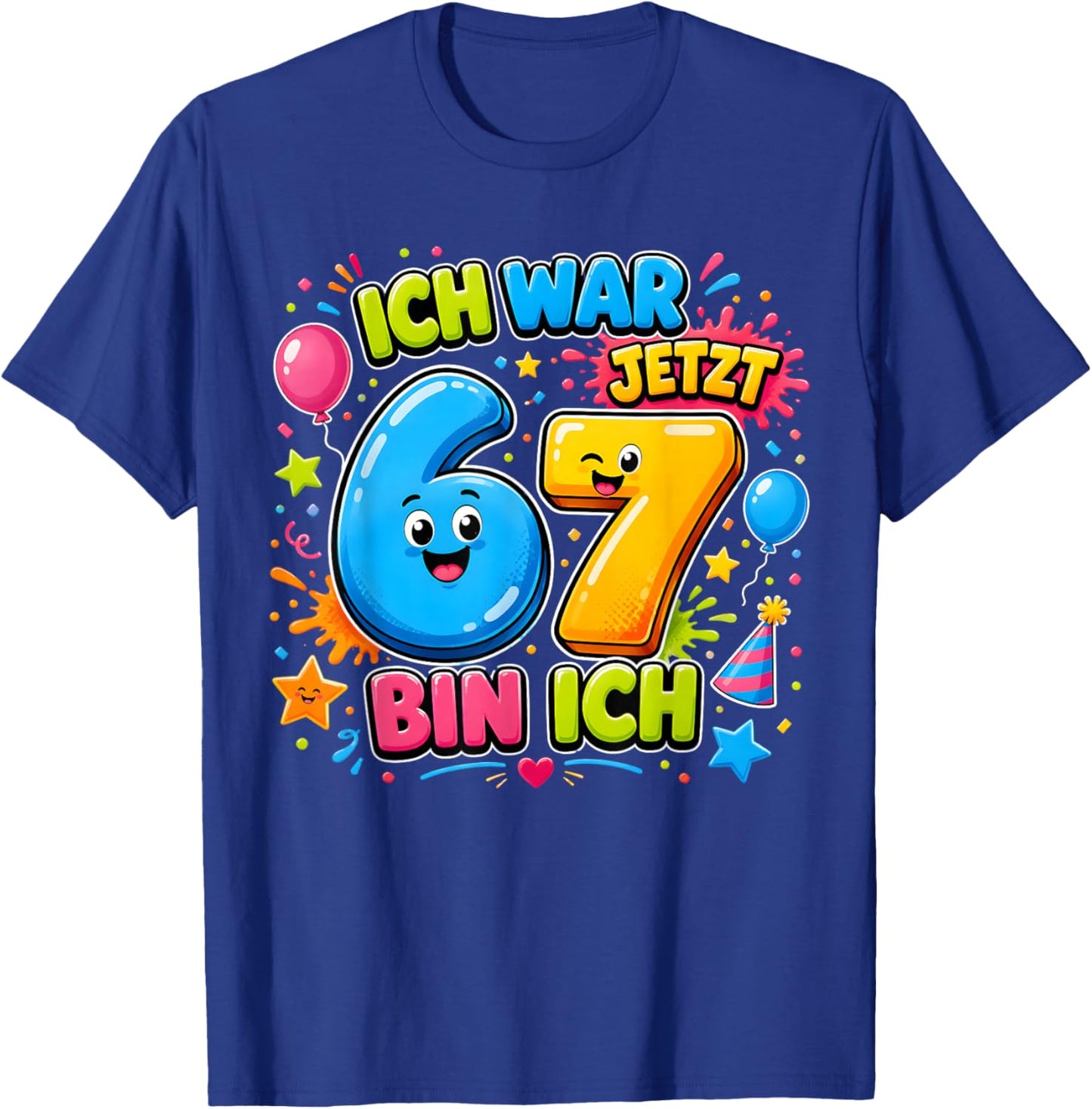 Ich war 6 jetzt Bin ich 7 Süßes Geburtstag Geburtstagsdesign T-Shirt - T-Shirt | Royal