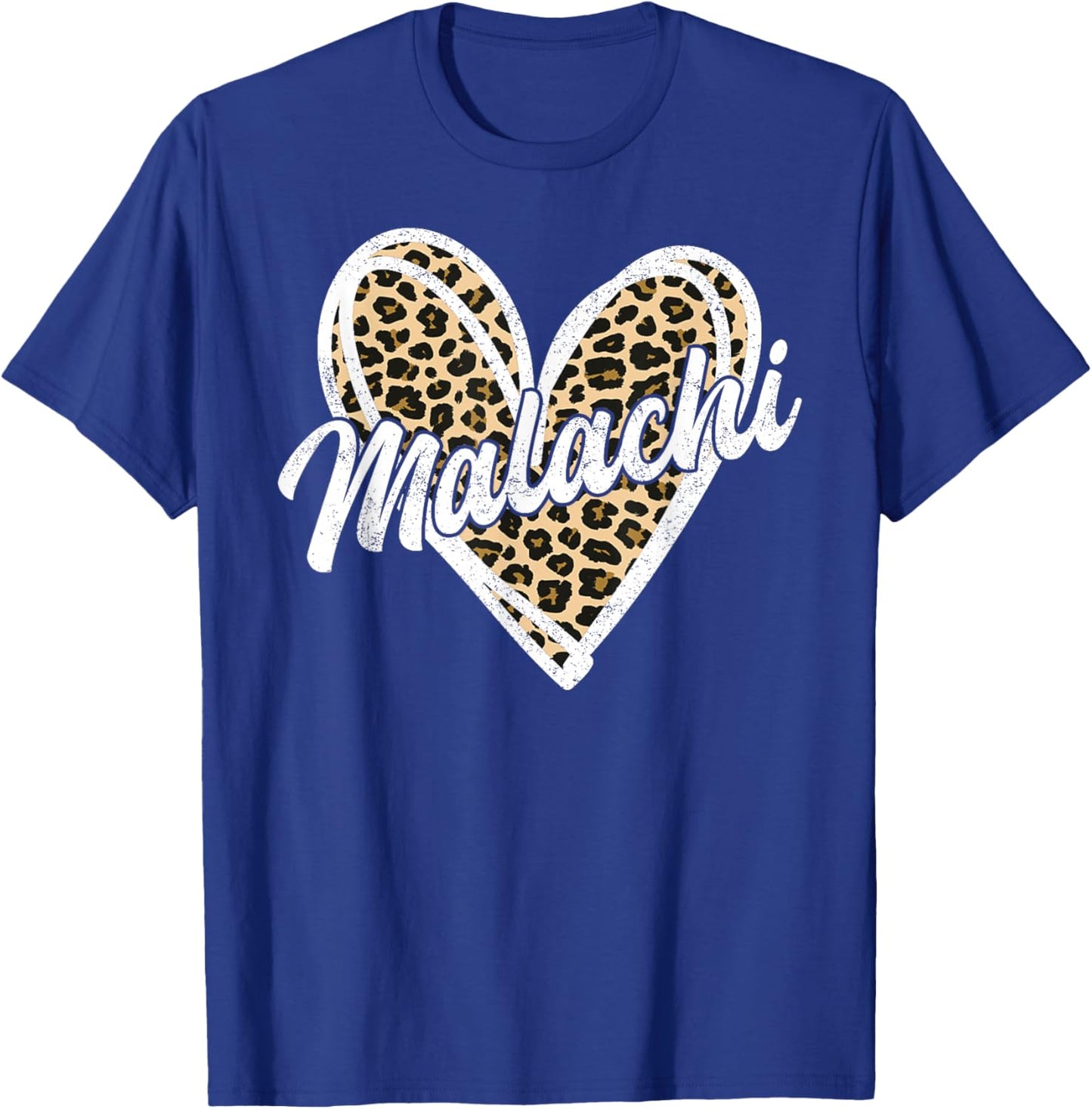 Malachi Heart Leopard Men Women Kid Vintage T-Shirt - T-Shirt | Royal