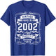 Vintage 2002 24yr 24th Birthday Gifts 24 Years Old T-Shirt - T-Shirt | Royal