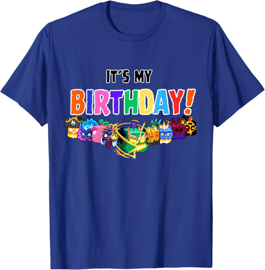 blox Fruit Birthday Party It's My Birthday T-Shirt - T-Shirt | Royal