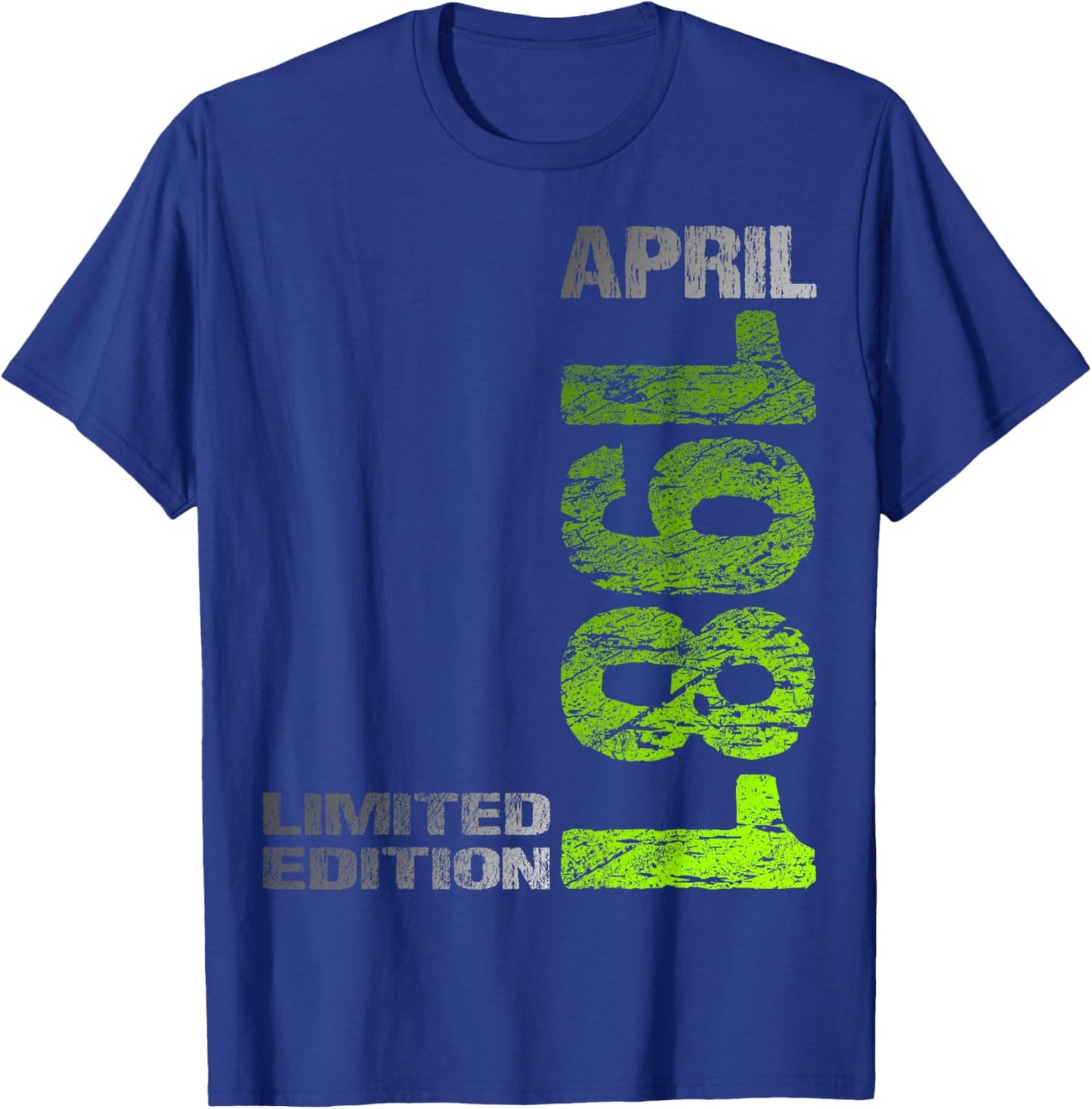 Limited Edition April 1981 Mann Frau 45. Geburtstag T-Shirt - T-Shirt | Royal