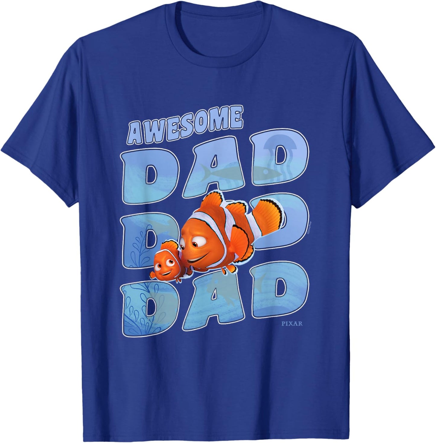 Disney Pixar Finding Nemo Marlin Awesome Dad Father's Day T-Shirt - T-Shirt | Royal