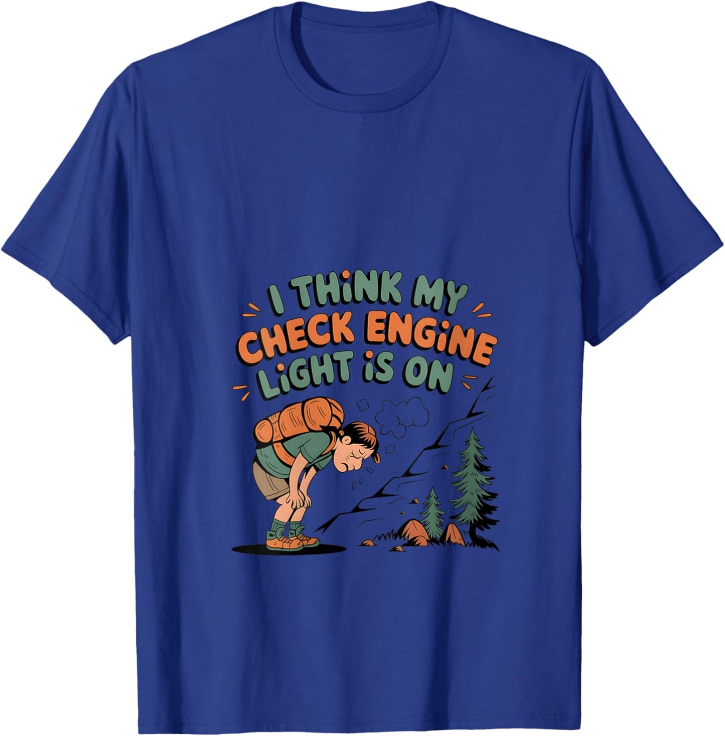 Women's I Think My Check Engine Light is On V-Neck T-Shirt - T-Shirt | Royal