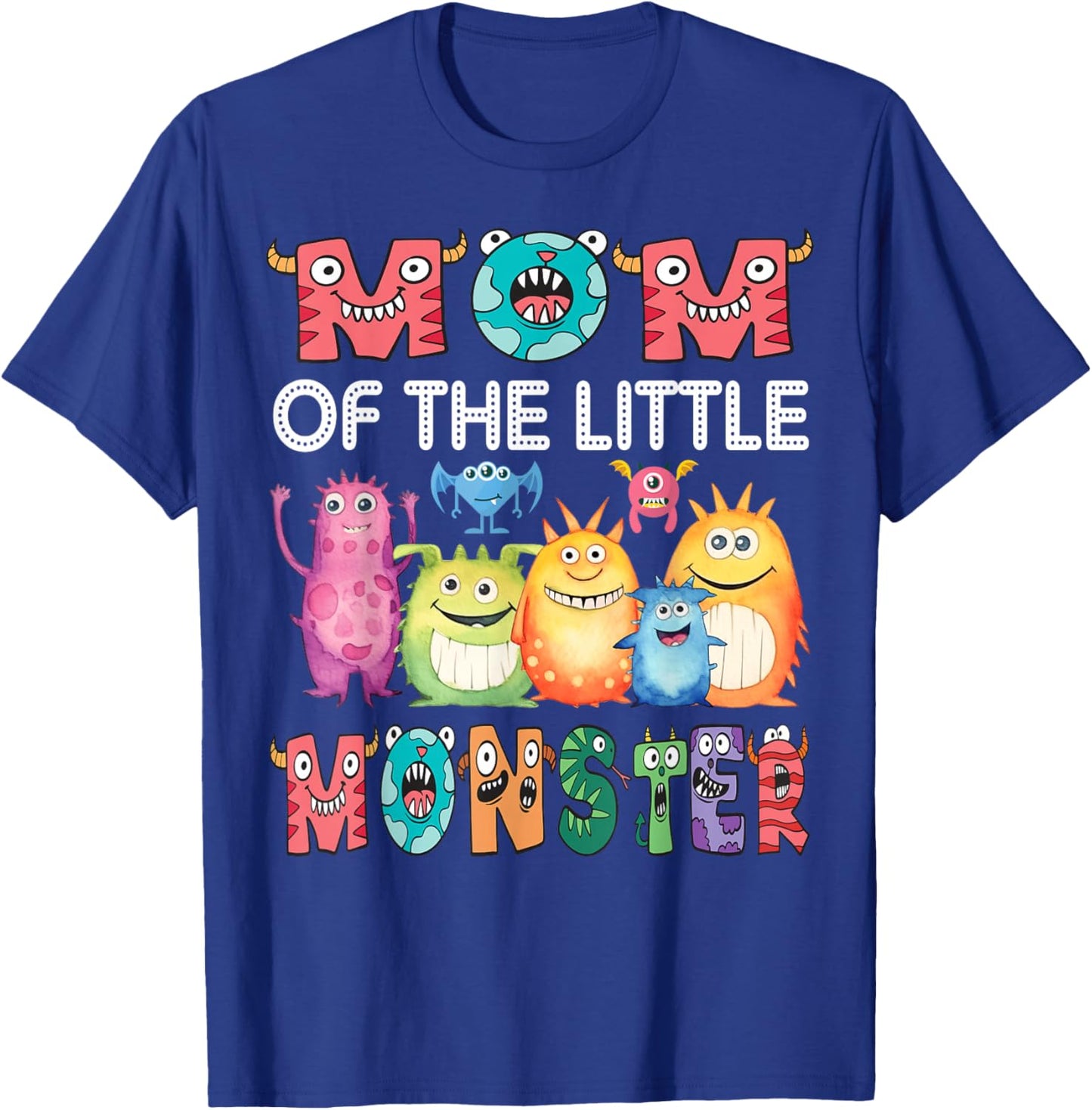 Mom Of The Little Monster Kids 1St Birthday Party T-Shirt - T-Shirt | Royal