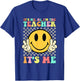 It's Me Hi I'm The Teacher Shirt Retro Groovy Teacher Life T-Shirt - T-Shirt | Royal