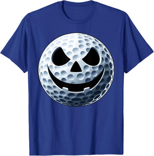 Funny Halloween Jack O Lantern Golf Player Coach Pitcher T-Shirt - T-Shirt | Royal