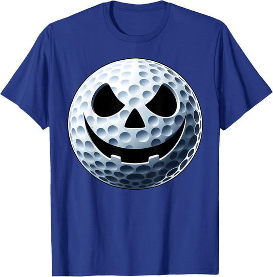 Funny Halloween Jack O Lantern Golf Player Coach Pitcher T-Shirt - T-Shirt | Royal