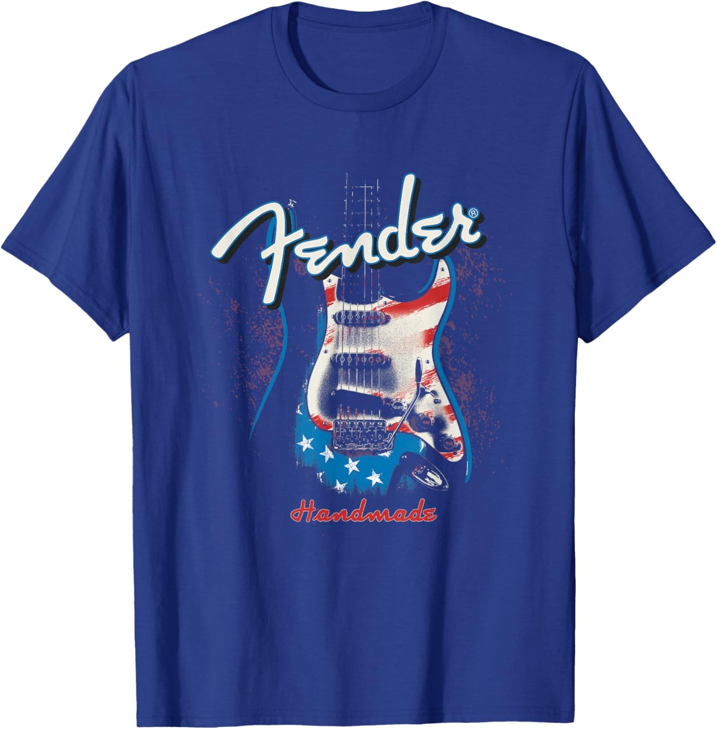 Fender Handmade Guitars 4th of July American Flag T-Shirt - T-Shirt | Royal
