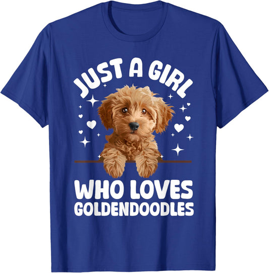 Cute Goldendoodle Design Girls Golden Doodle Lover T-Shirt - T-Shirt | Royal
