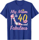 40 And Fabulous Mom Crown Chapter 40th Birthday T-Shirt - T-Shirt | Royal