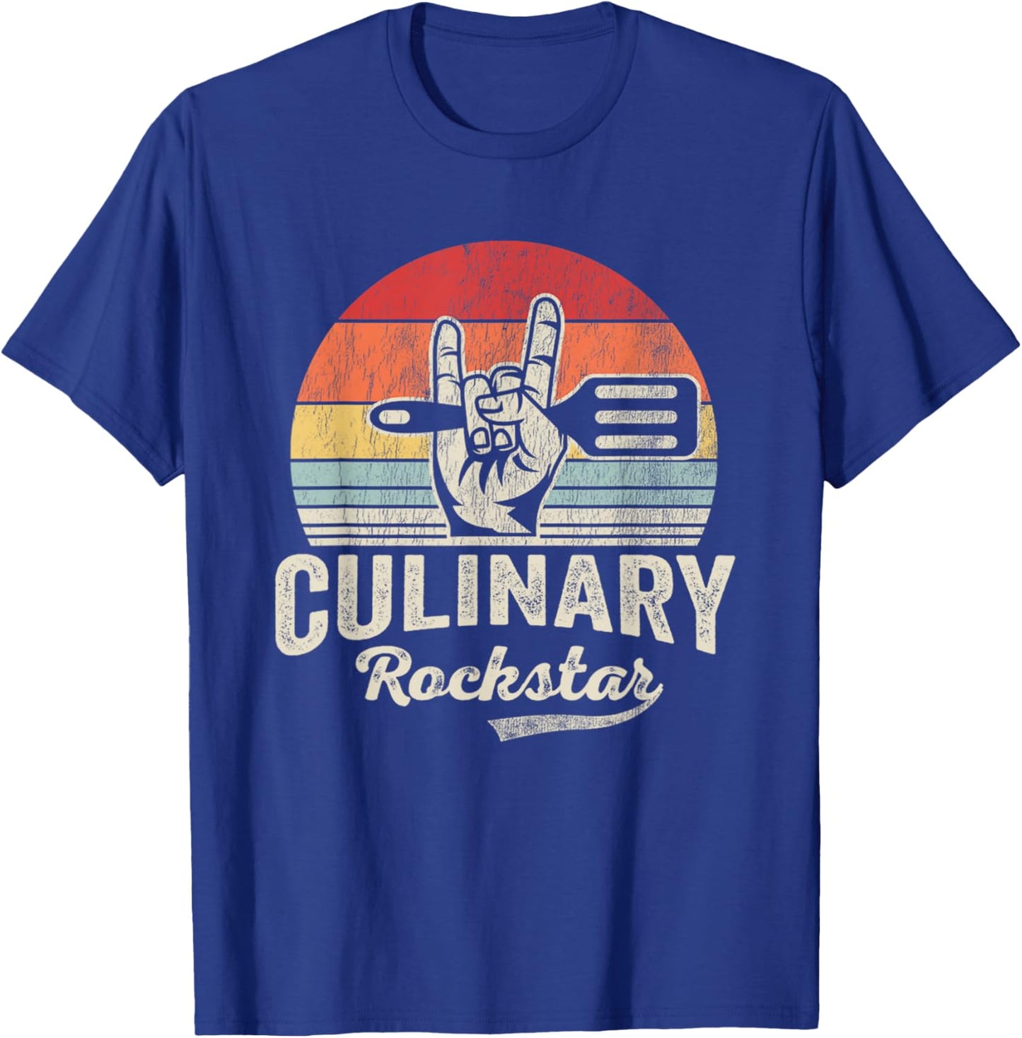 Culinary Rockstar Spatula Hand Sign T-Shirt - T-Shirt | Royal