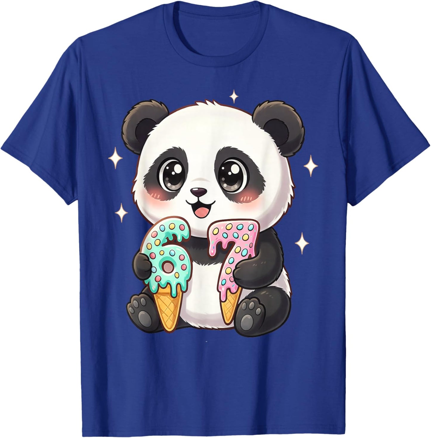 67 Meme Panda Six Seven Panda Lover for Girls Kids T-Shirt - T-Shirt | Royal