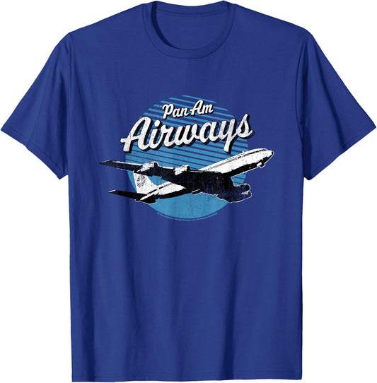 Pan Am Airways Retro Plane Take Off T-Shirt - T-Shirt | Royal