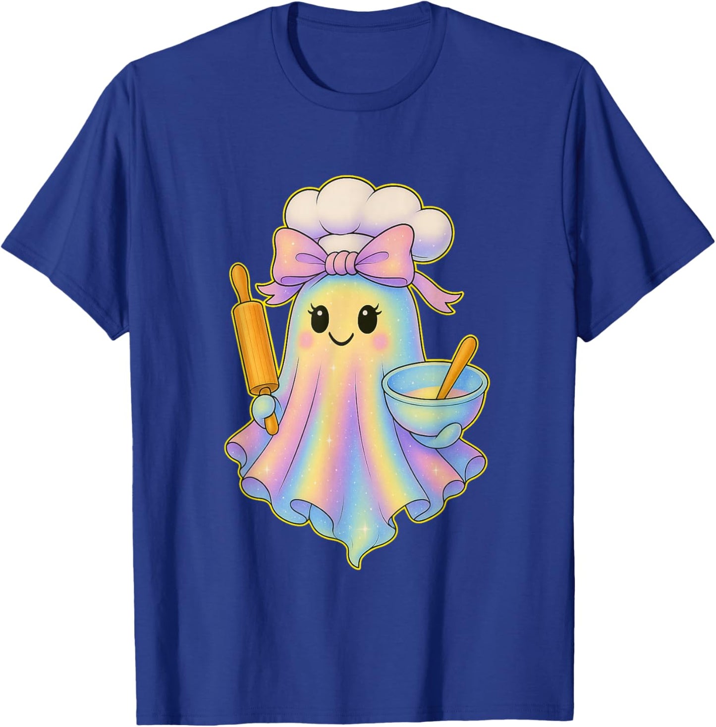 Chef Ghost Pastel Perfect Halloween Baking Bakers Ghost T-Shirt - T-Shirt | Royal