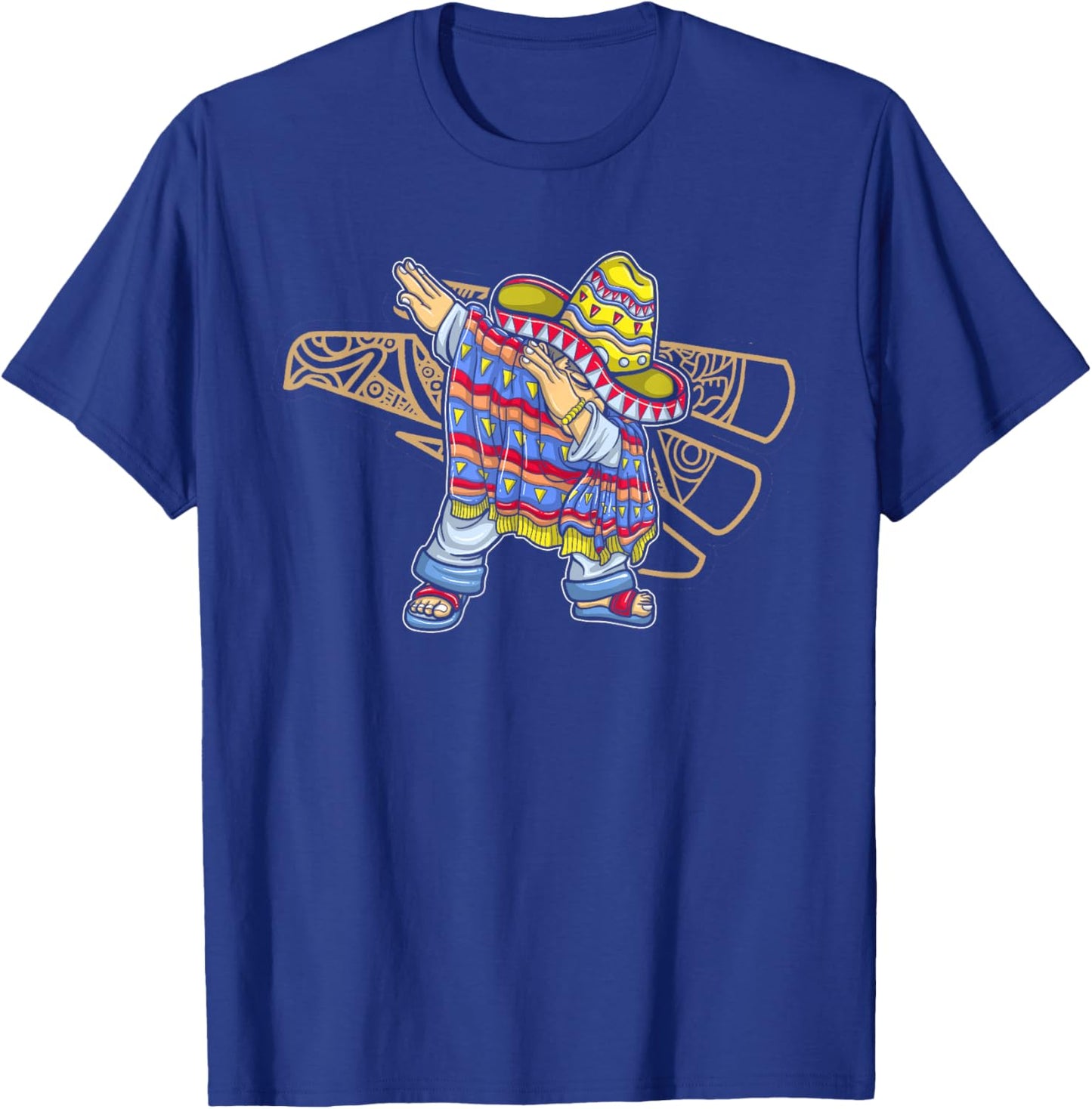 Mexico Dab Dabbing Mexican Flag Pride Jersey T-Shirt - T-Shirt | Royal