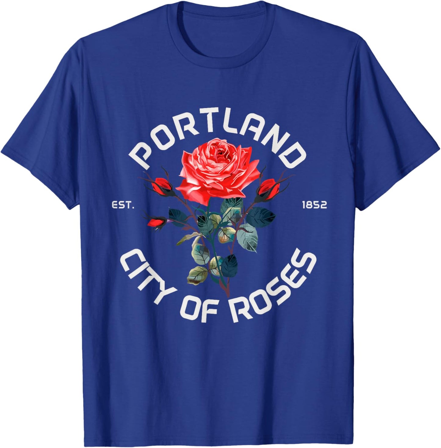 Portland Oregon Roses Pride Vintage T-Shirt - T-Shirt | Royal