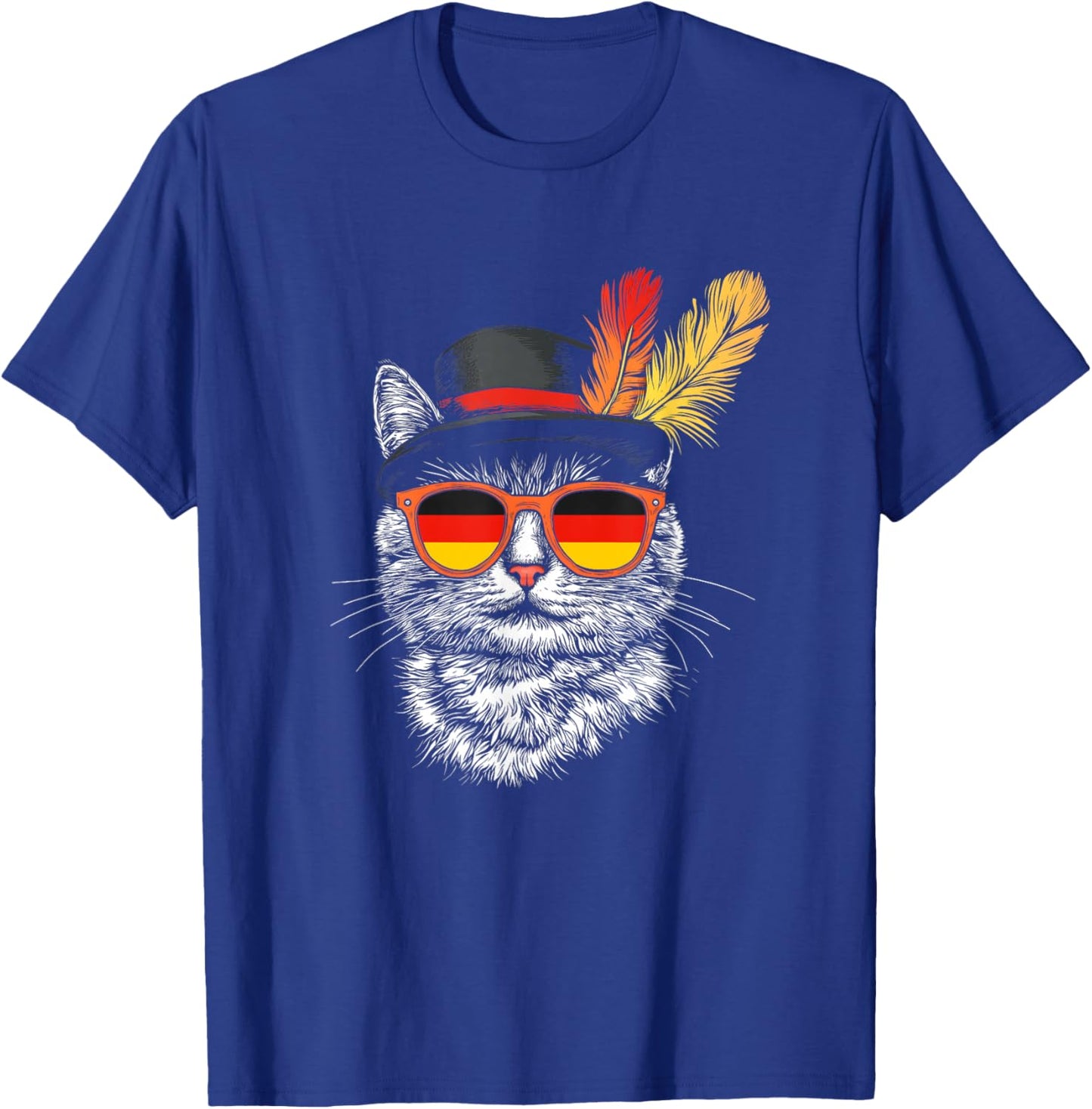 Cute Cat German Flag Oktoberfest Costume Germany Festival T-Shirt - T-Shirt | Royal