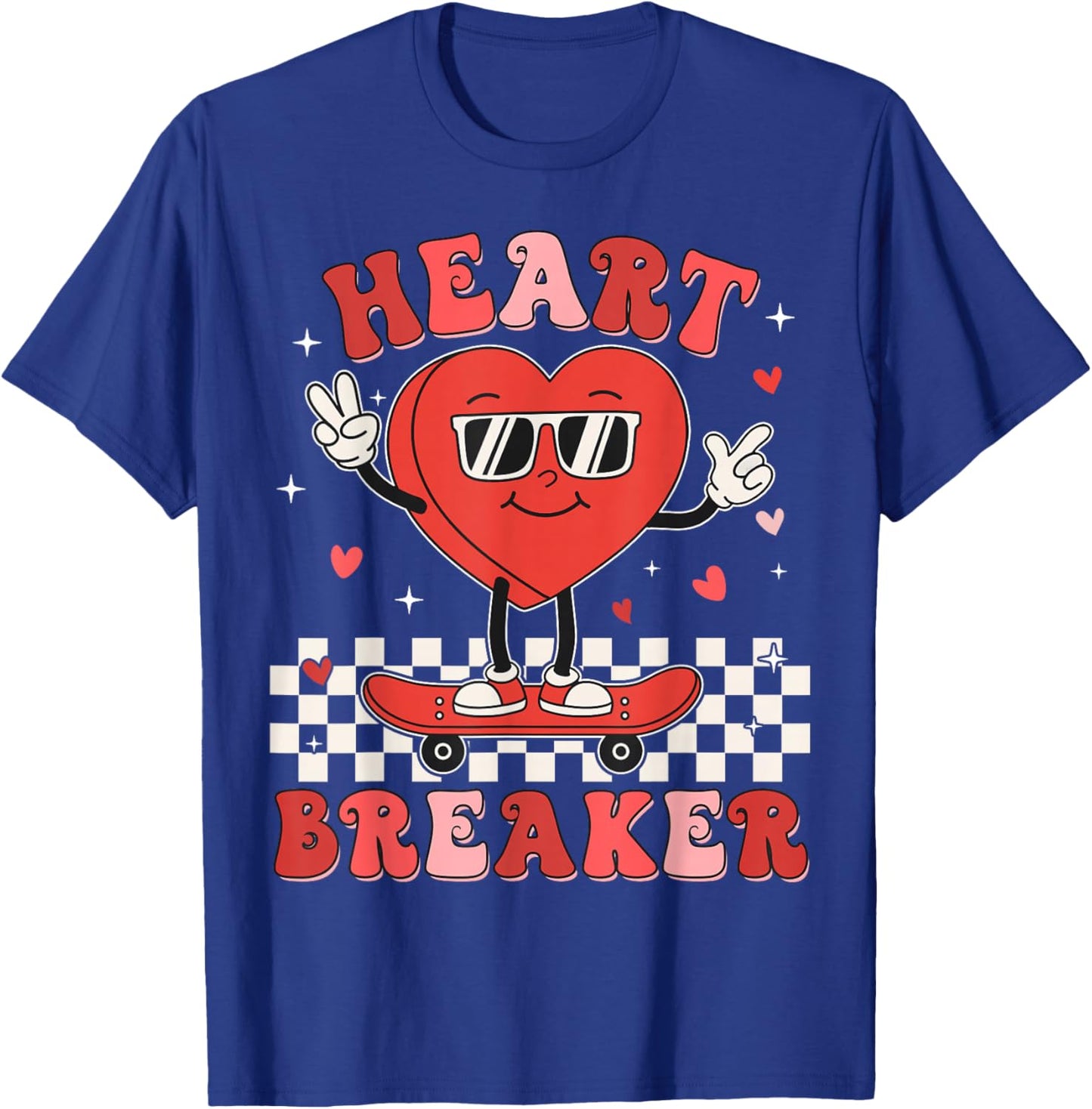 Cute Groovy Valentines Day Funny Valentine Kids Boy Toddler T-Shirt - T-Shirt | Royal