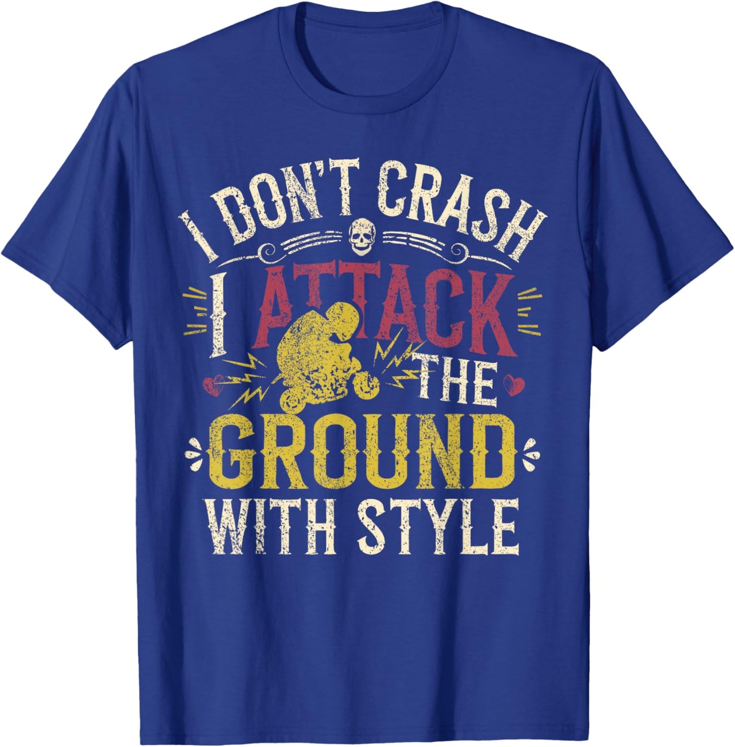 Funny Pocket Bike Rider Don't Crash Mini-Moto T-Shirt - T-Shirt | Royal