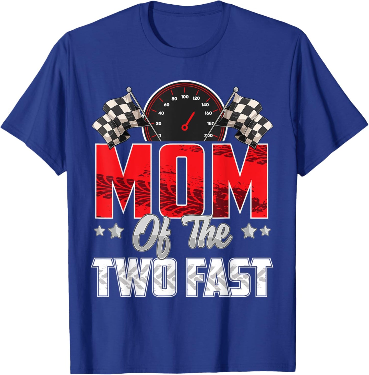 2 year old racing car two fast birthday 2nd Family Mom T-Shirt - T-Shirt | Royal