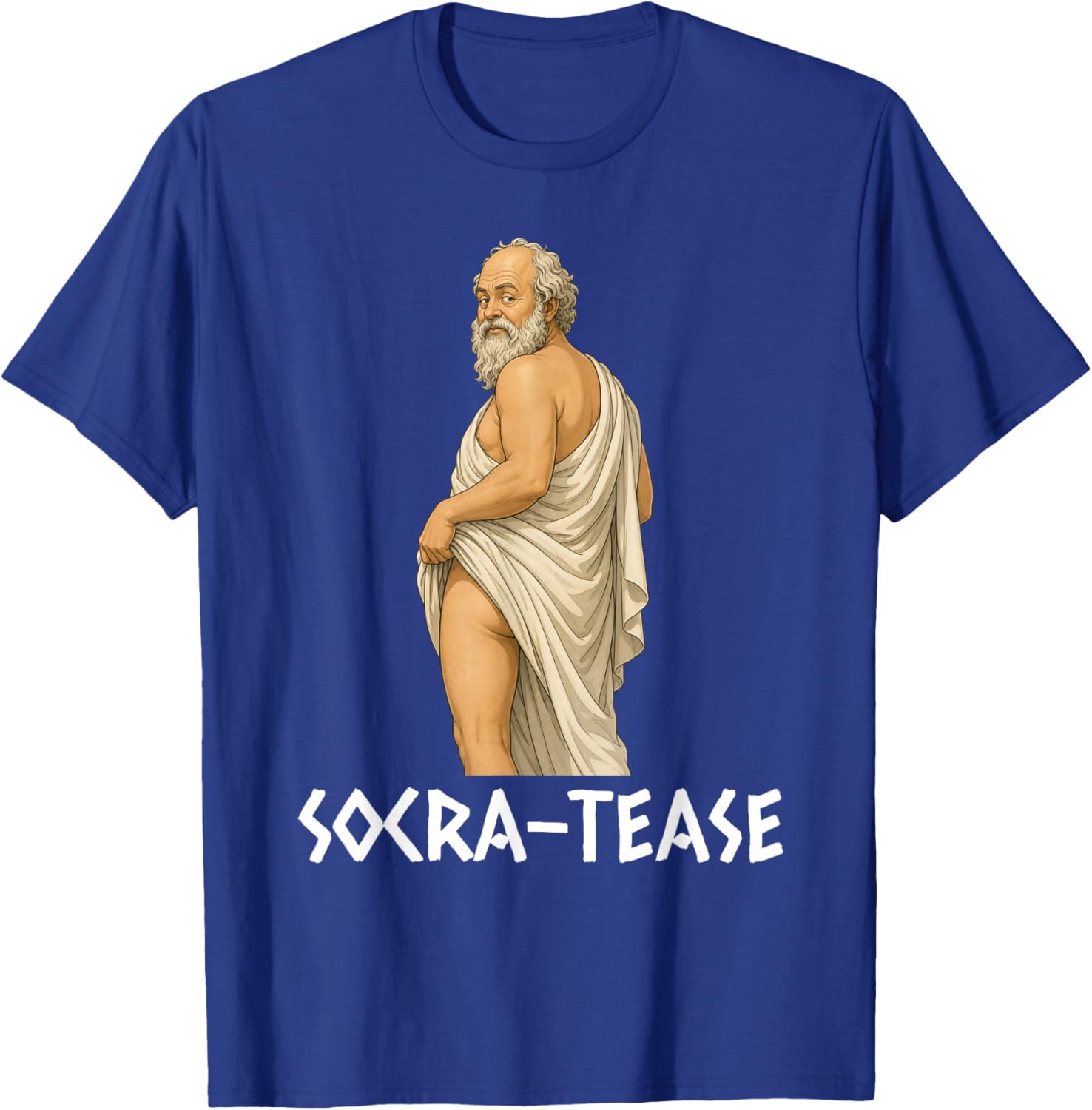 Funny Philosopher Socrates Socra-Tease T-Shirt - T-Shirt | Royal