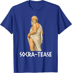 Funny Philosopher Socrates Socra-Tease T-Shirt - T-Shirt | Royal