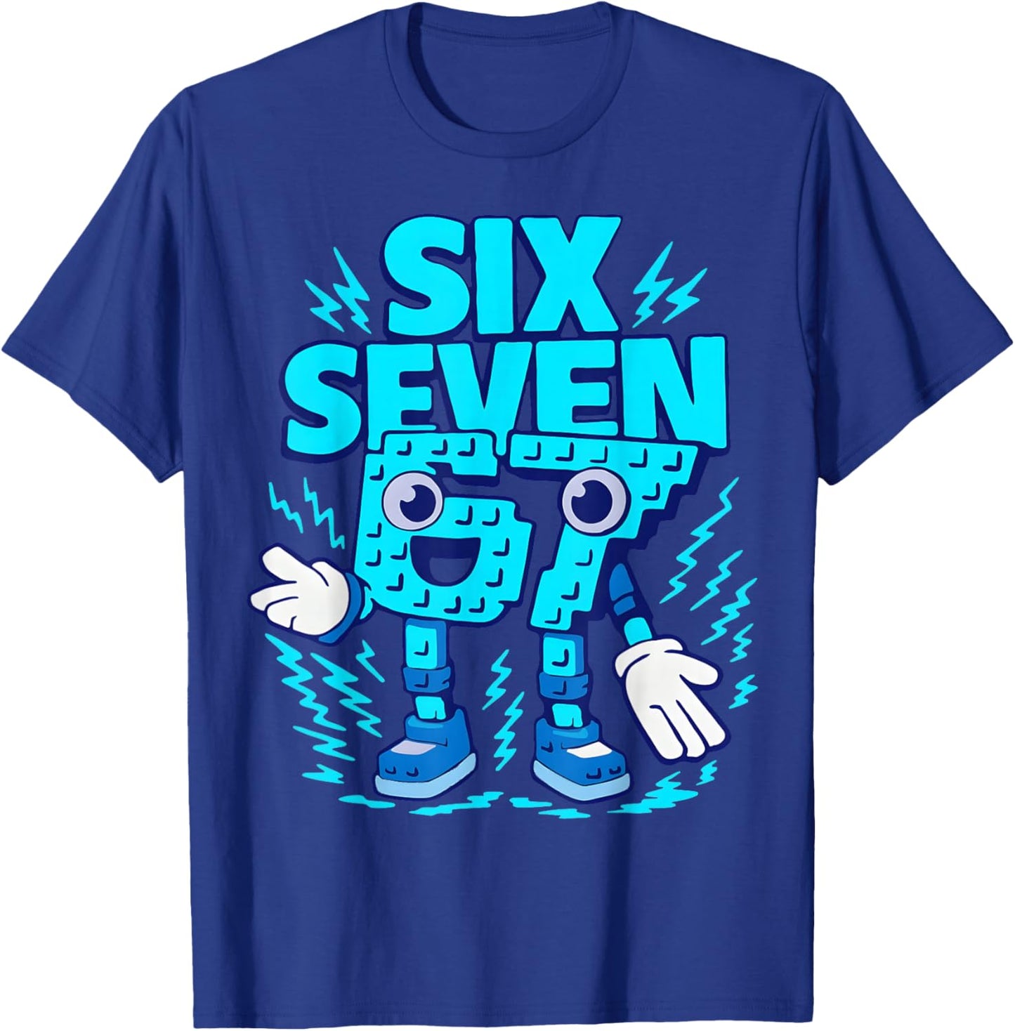 67 Six Seven 6-7 - Funny Italian Brainrot Kids Gaming Meme T-Shirt - T-Shirt | Royal