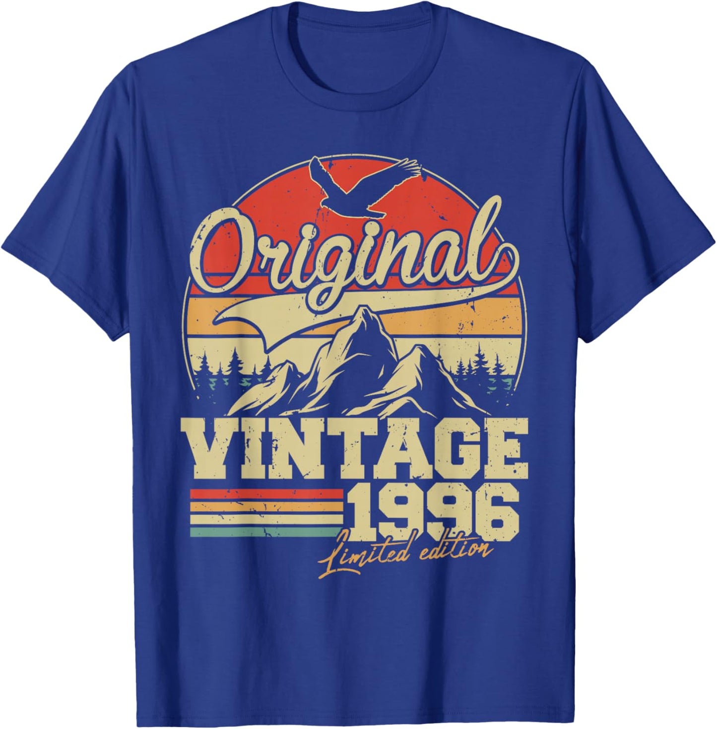 Original 1996 Vintage Birthday 30 Years Men and Women T-Shirt - T-Shirt | Royal