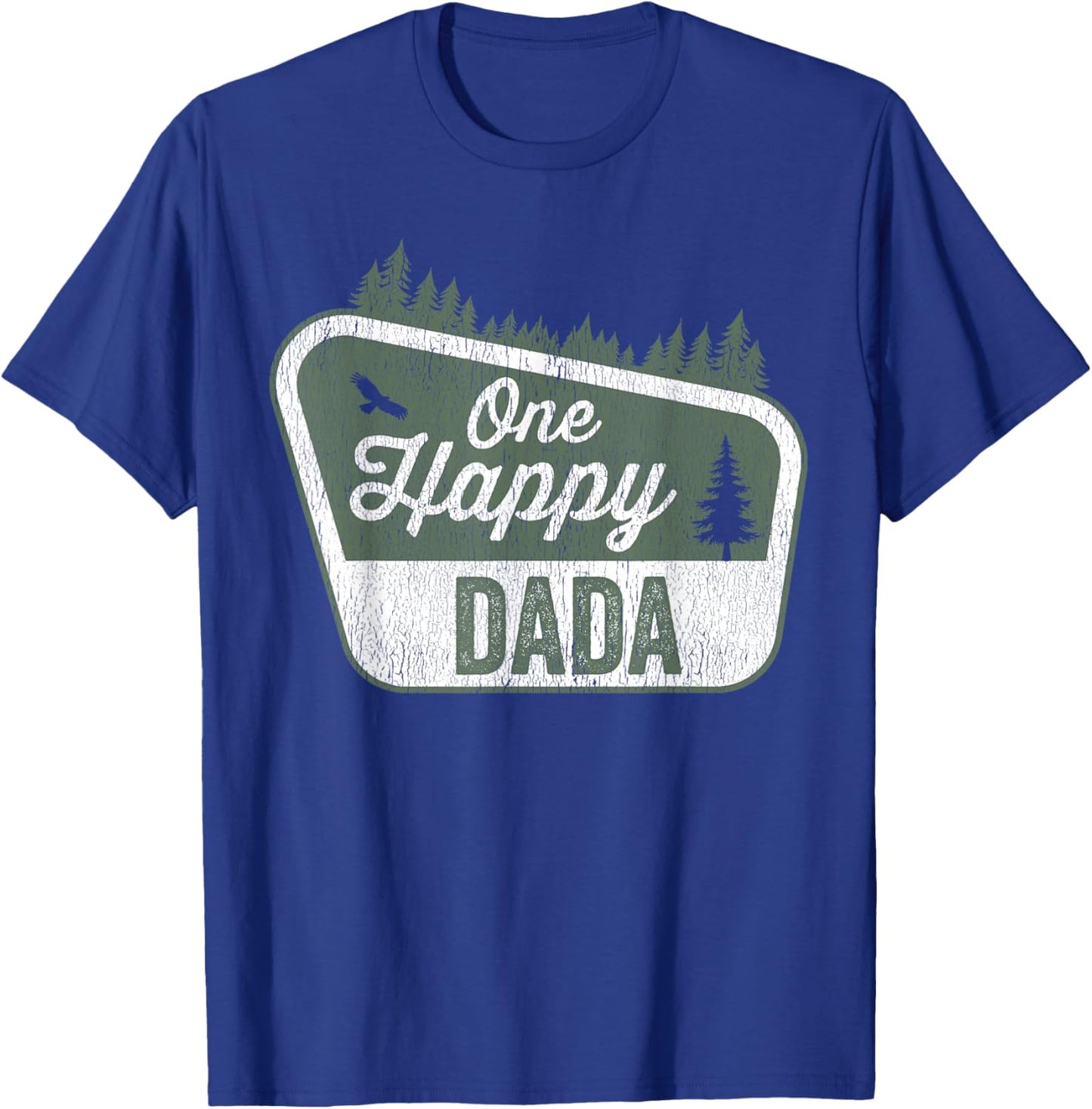 Happy Camper Matching Family by Foxio -Kids Black Small Modern Casual Short Sleeve T-Shirt - T-Shirt | Royal