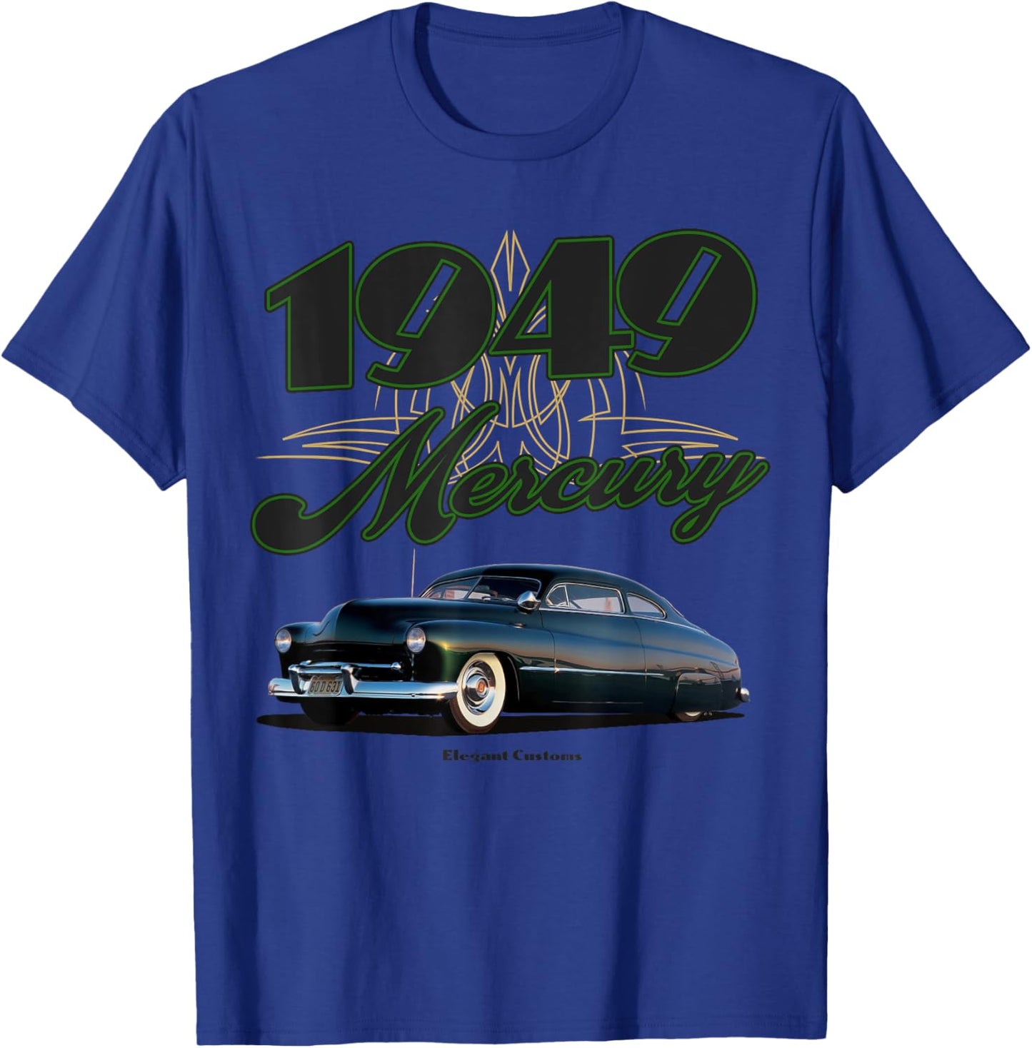 1949 Sam Barris Mercury 3.0 Lowrider Kustom Lead Sled HotRod T-Shirt - T-Shirt | Royal