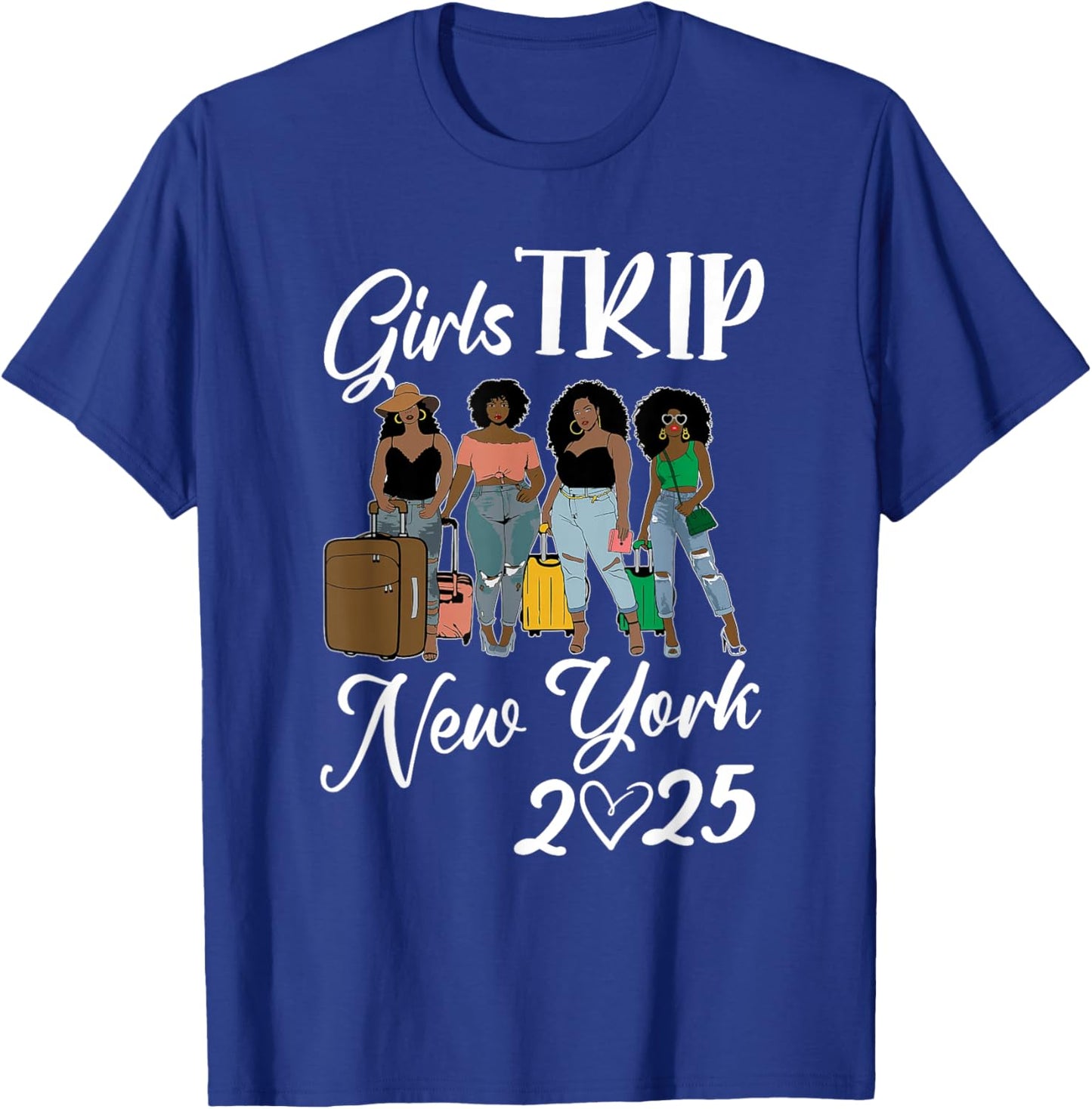 New York Girls Trip 2025 Friends Matching Group T-Shirt - T-Shirt | Royal