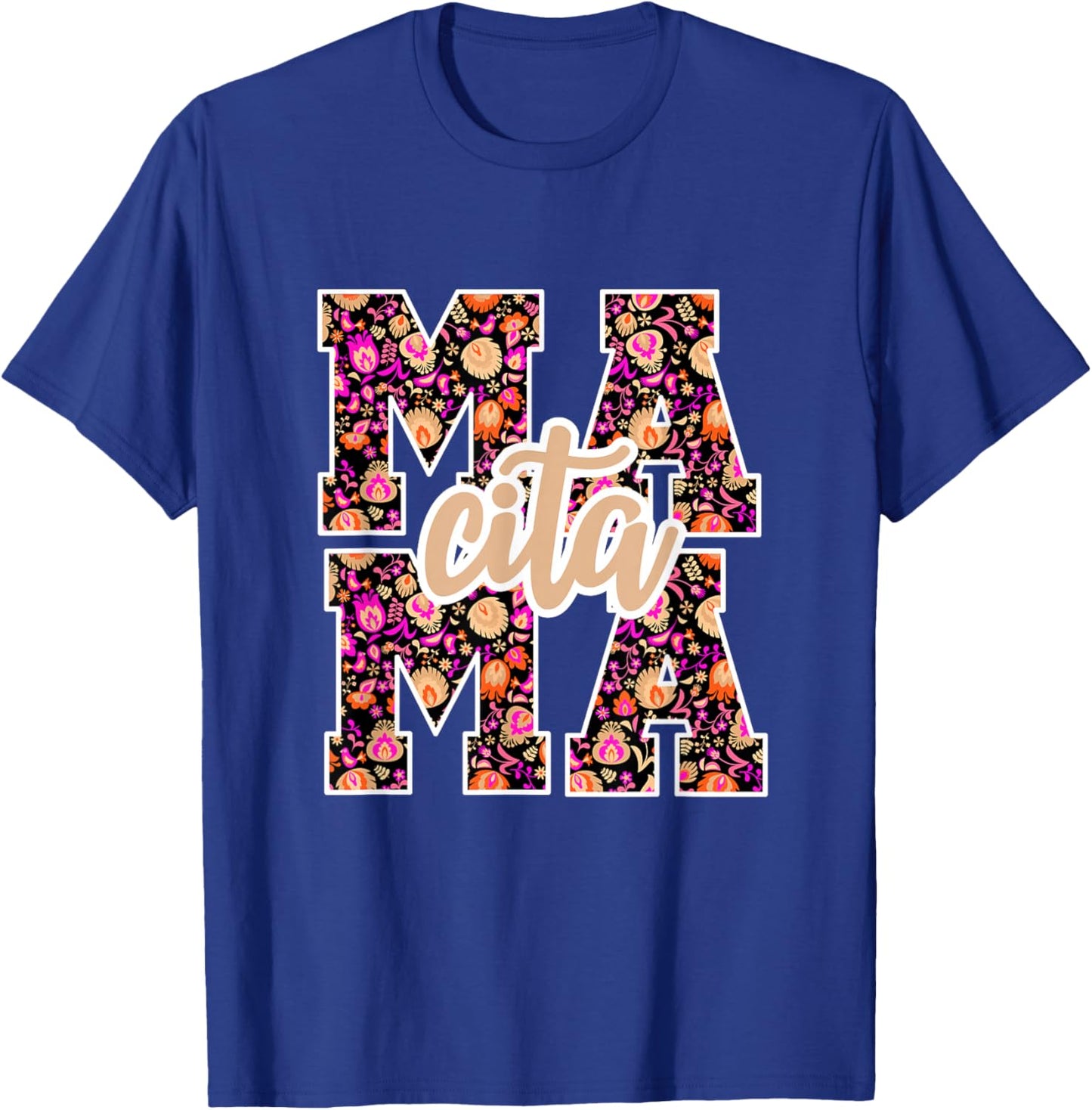 Mamacita Latina Women Modern Floral Aesthetic T-Shirt - T-Shirt | Royal