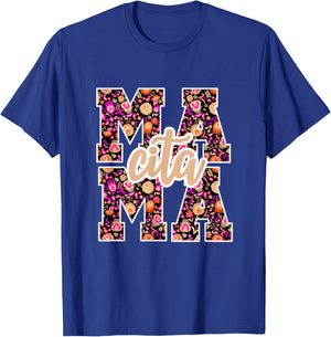Mamacita Latina Women Modern Floral Aesthetic T-Shirt - T-Shirt | Royal