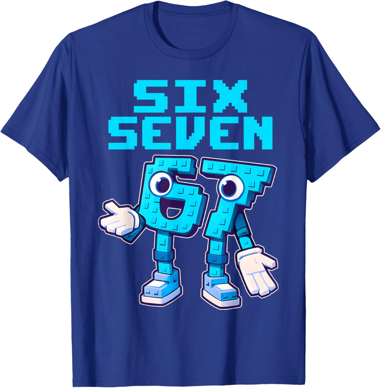 67 Six Seven 6-7 Funny Italian Brain Red Kids Gaming Meme T-Shirt - T-Shirt | Royal